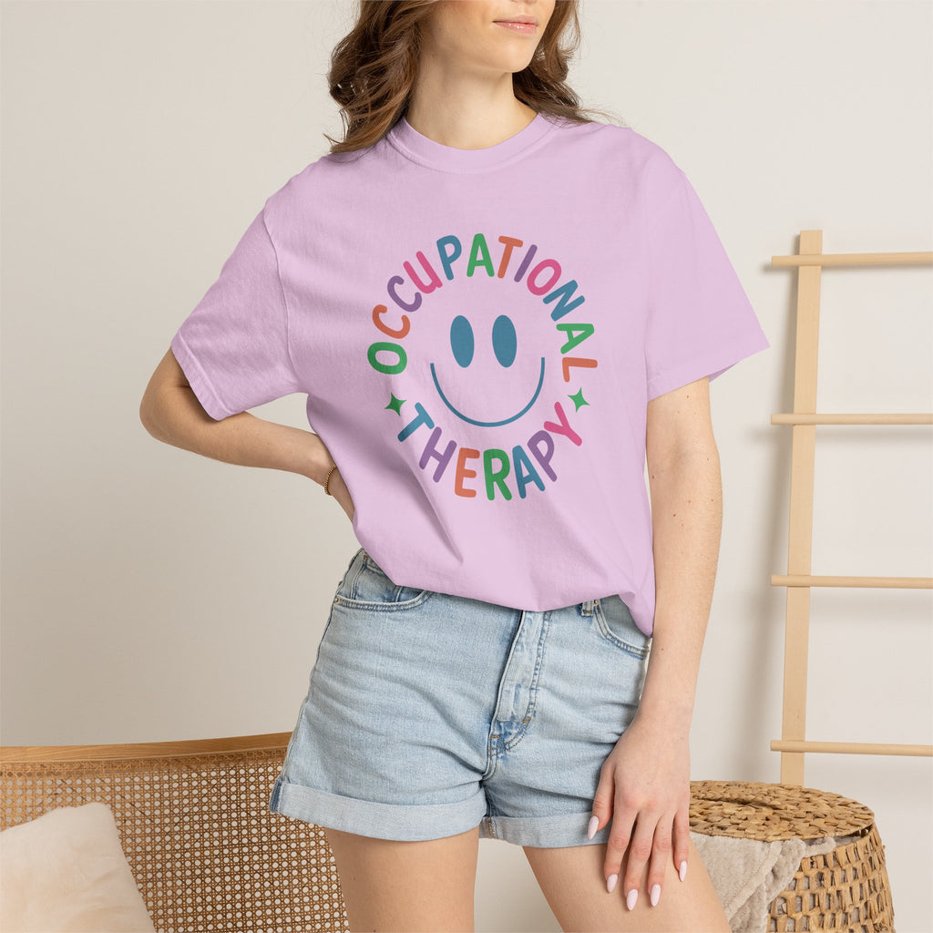 Occupational Therapy, Cute Playful Smile, OT, COTA Comfort Colors Tee