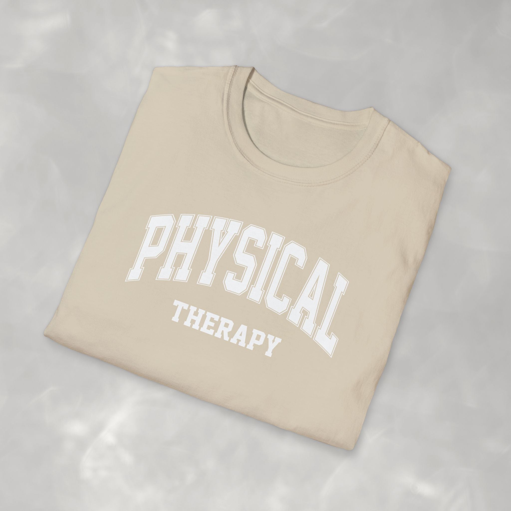 Physical Therapy, Therapist Varsity Style Gildan Unisex Softstyle T-Shirt