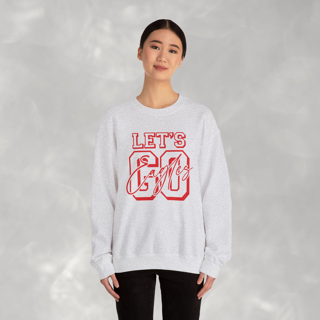 Let's Go Eagles, Eagles Sports, Team Spirit Gildan Unisex Heavy Blend™ Crewneck Sweatshirt
