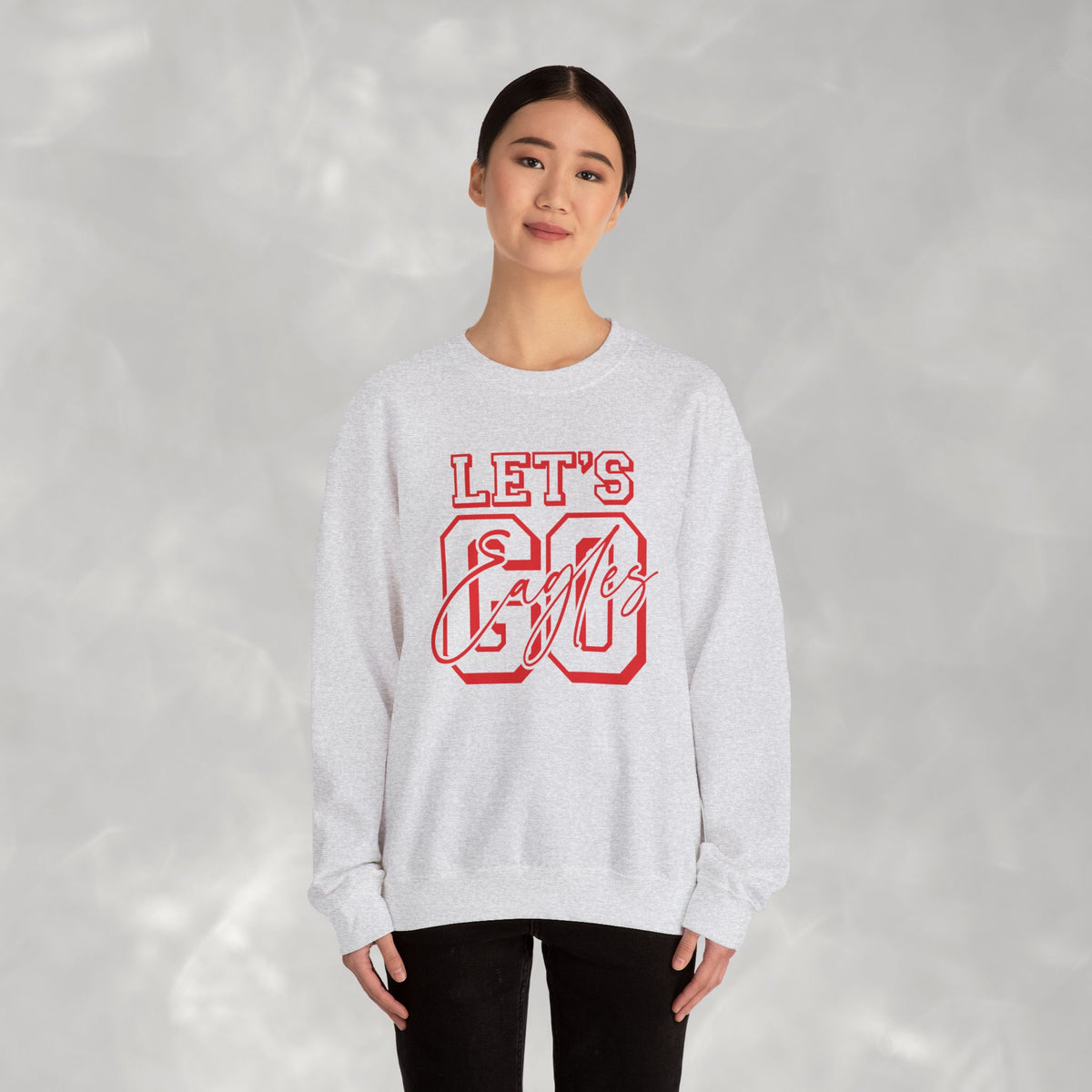 Let's Go Eagles, Eagles Sports, Team Spirit Gildan Unisex Heavy Blend™ Crewneck Sweatshirt