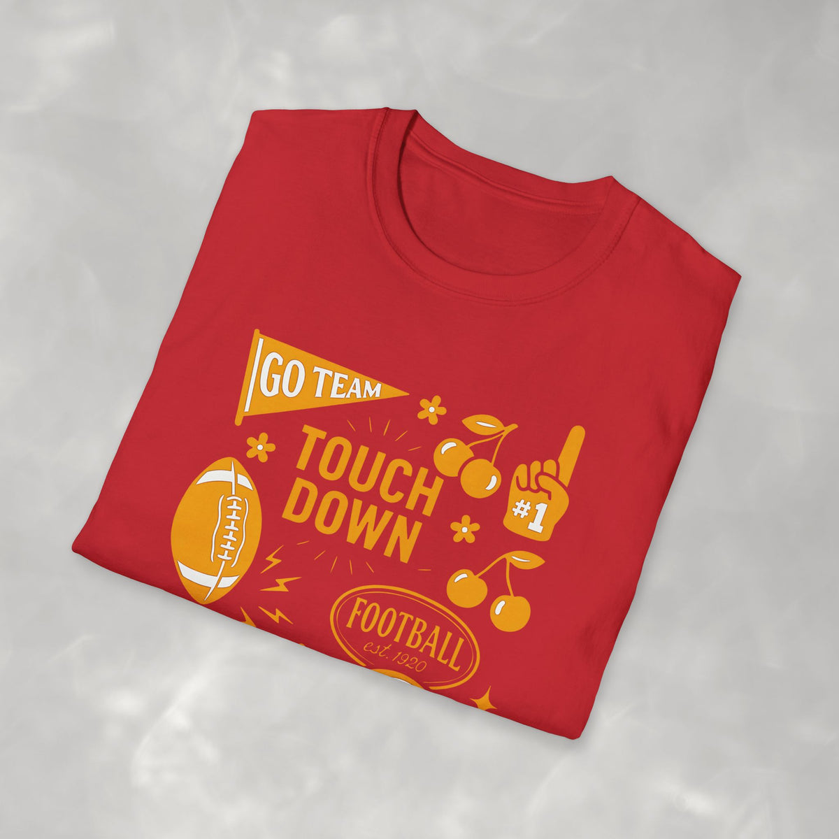 Football Season, Touchdown, Gameday, Cute Gildan Unisex Softstyle T-Shirt