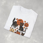 Spooky Black Cats and Jack-O-Lanterns, Gildan Unisex Softstyle T-Shirt