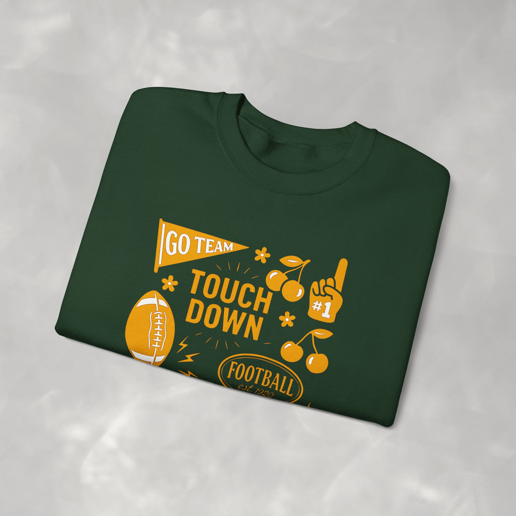 Football Season, Touchdown, Gameday, Cute Gildan Unisex Heavy Blend™ Crewneck Sweatshirt