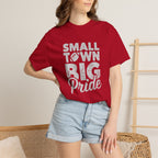 Small Town Big Pride, Football, School Spirit Unisex Comfort Colors Tee