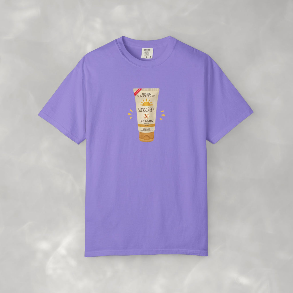 Popcorn Scented Sunscreen, Funny, Random Questionable Concepts Comfort Colors Tee
