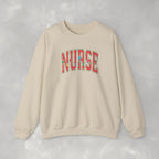 Christmas Lights Nurse Stethoscope Gildan Unisex Heavy Blend™ Crewneck Sweatshirt for RN, LPN, GN, Student Nurse
