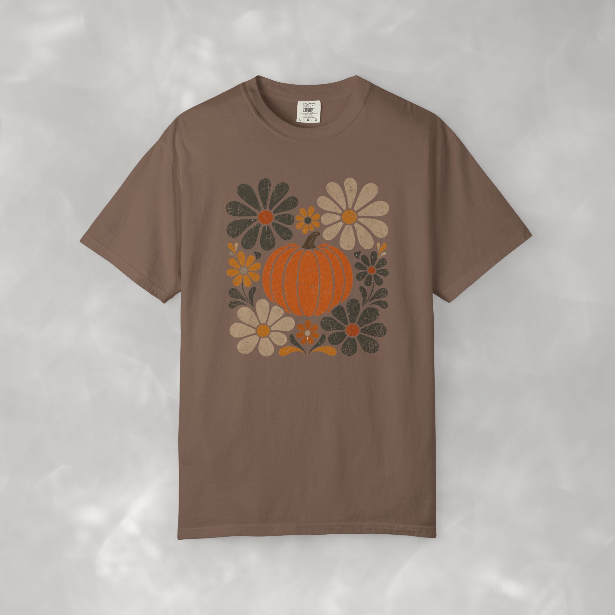 Retro Fall, Autumn Pumpkin Comfort Colors Tee