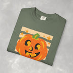 Happy Jack-O-Lantern, Striped Halloween Comfort Colors Unisex Garment-Dyed T-shirt
