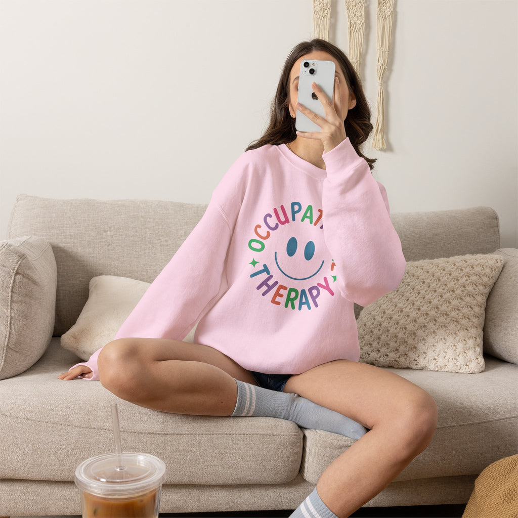 Occupational Therapy, Cute Playful Smile, OT, COTA Gildan Unisex Heavy Blend™ Crewneck Sweatshirt