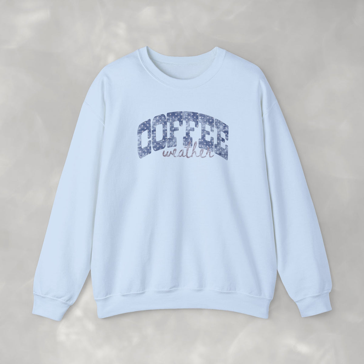 Coffee Weather Distressed Trendy Gildan Unisex Heavy Blend™ Crewneck Sweatshirt for Autumn, Fall