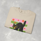 Spooky, Cute Black Cat, Halloween, Gildan Unisex Heavy Blend™ Crewneck Sweatshirt