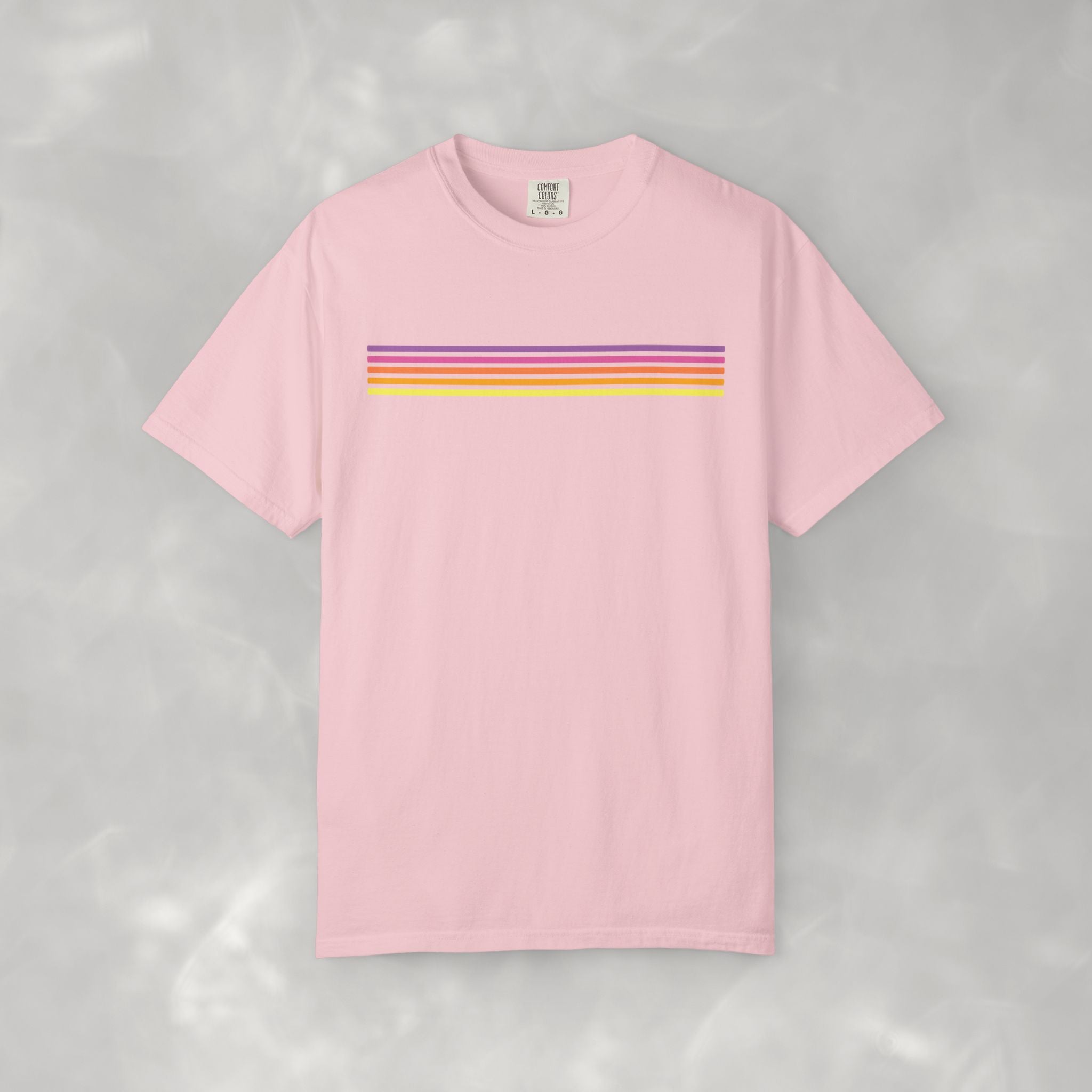Retro Stripes Unisex CC Tee, Summer T-shirt for Men and Women