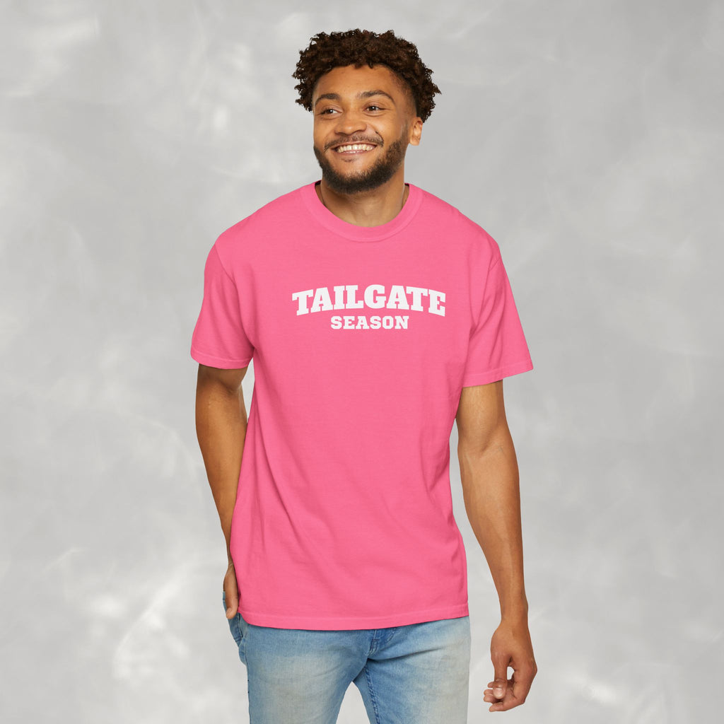 Tailgate Season, Football Game Day Unisex Comfort Colors Tee for Men and Women