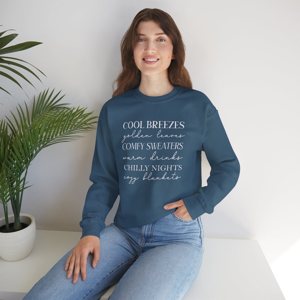 Autumn Vibes Gildan Unisex Heavy Blend™ Crewneck Sweatshirt for Fall, Thanksgiving, Festive