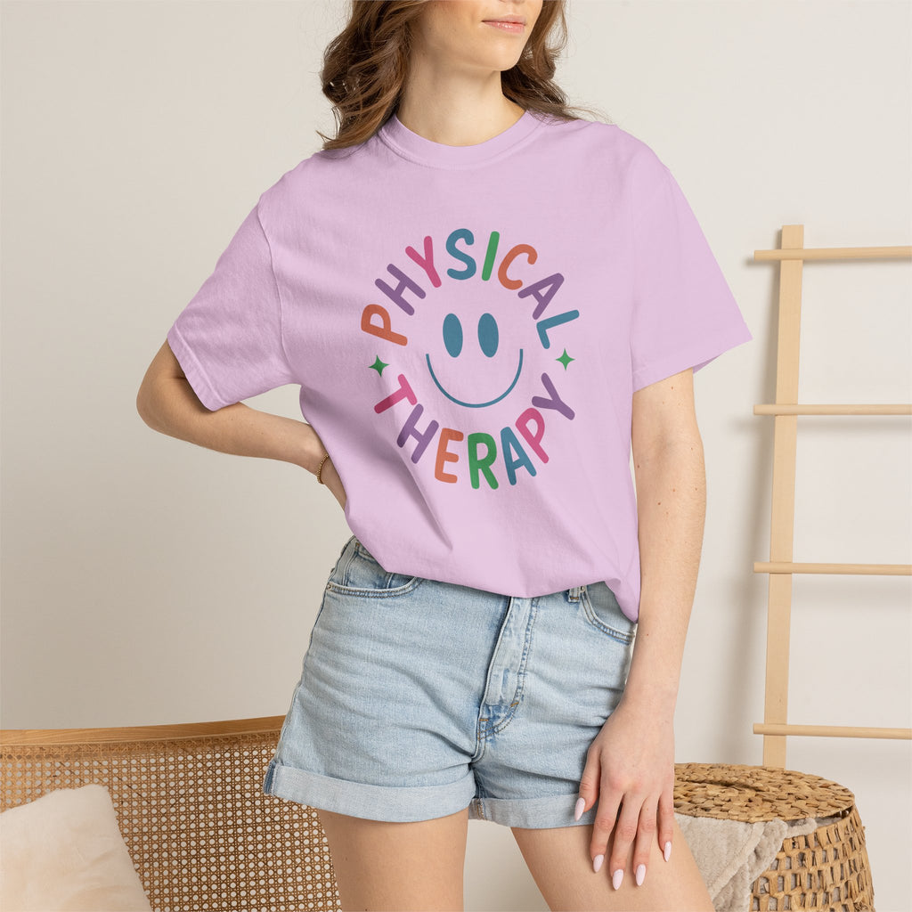 Physical Therapy, Cute Playful Smile, PT, PTA Unisex Comfort Colors Tee