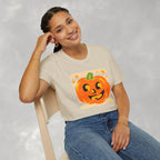 Happy Jack-O-Lantern, Striped Halloween Gildan Unisex Softstyle T-Shirt