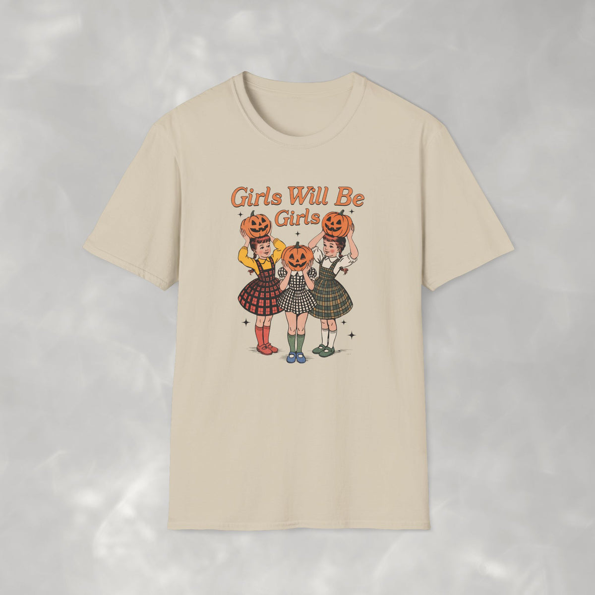 Girls Will Be Girls, Funny Vintage Retro Halloween Gildan Unisex Softstyle T-Shirt