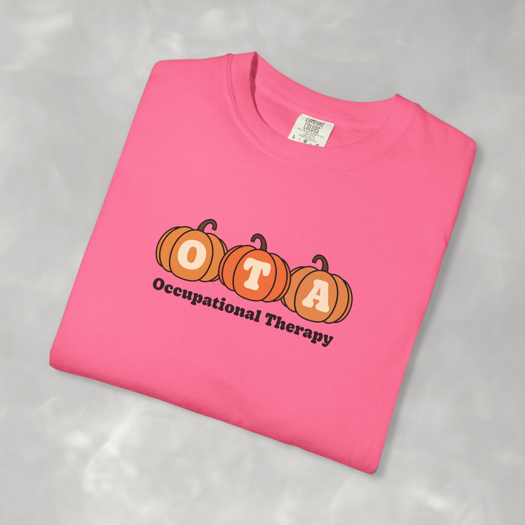 OTA Fall Pumpkins Comfort Colors Garment-Dyed T-shirt for Occupational Therapy Assistants