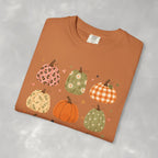 Whimsical Autumn Pumpkins Comfort Color Garment-Dyed T-shirt for Fall, Thanksgiving