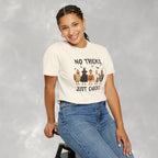 No Tricks Just Chicks, Funny Halloween Chickens in Costumes, Comfort Colors Tee