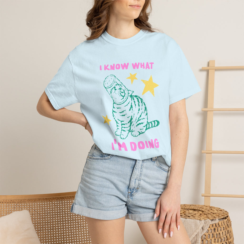 I Know What I'm Doing, Funny Cat Lover Comfort Colors Tee
