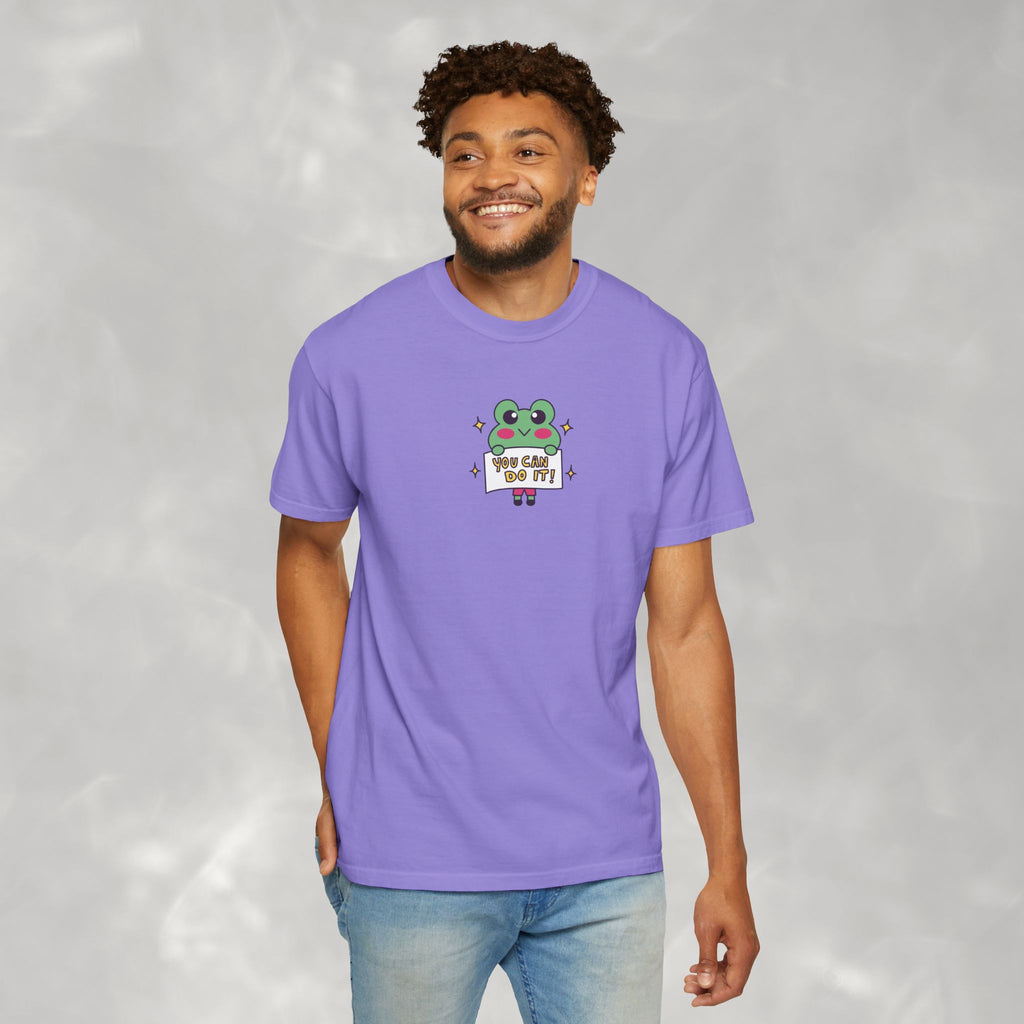 You Can Do It, Cute Motivational Frog Unisex Comfort Colors Tee for OT, PT, Speech Therapist