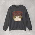 Autumn Harvest, White Pumpkin Retro Gildan Unisex Heavy Blend™ Crewneck Sweatshirt