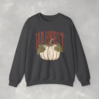 Autumn Harvest, White Pumpkin Retro Gildan Unisex Heavy Blend™ Crewneck Sweatshirt