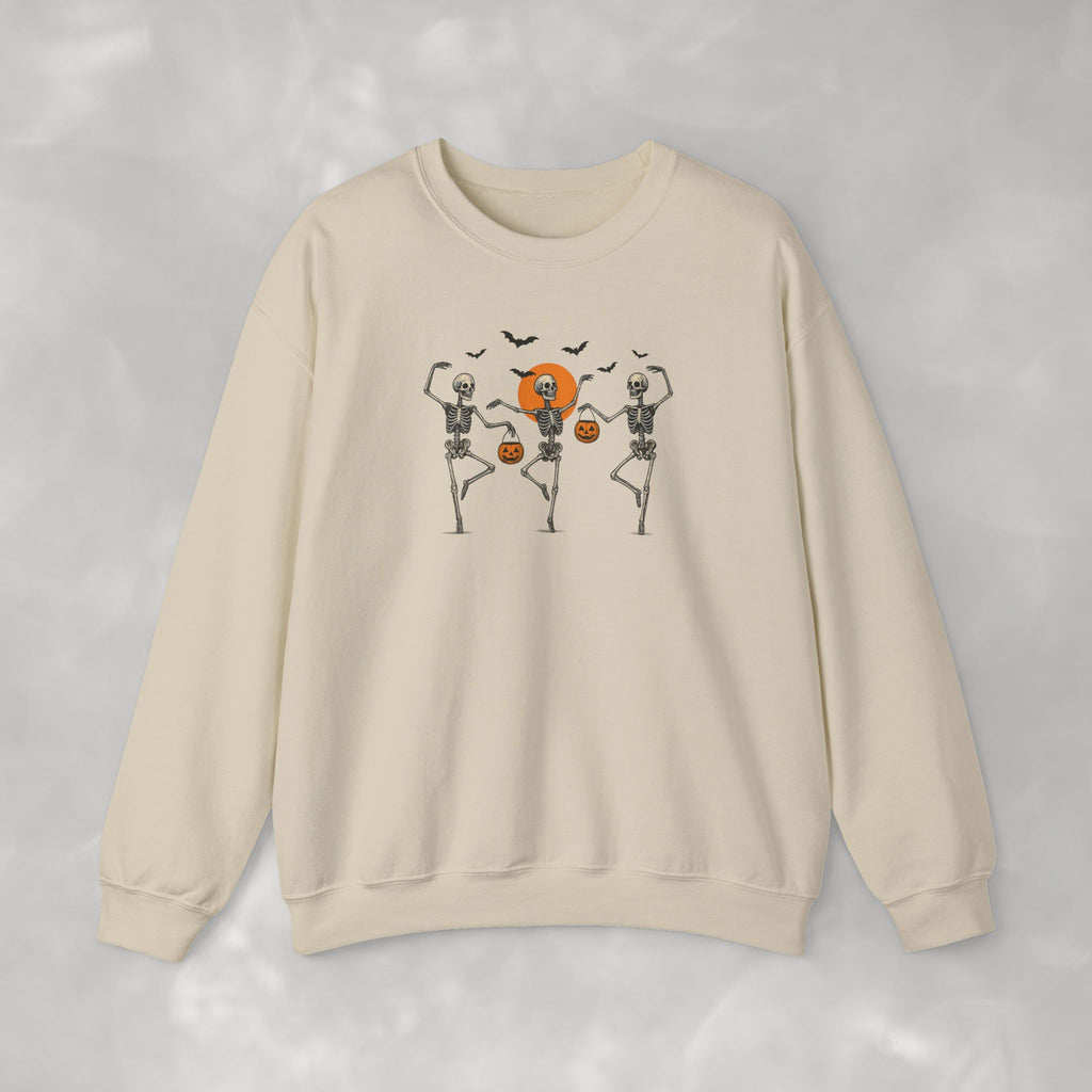Dancing Skeletons, Cute Halloween Gildan Unisex Heavy Blend™ Crewneck Sweatshirt