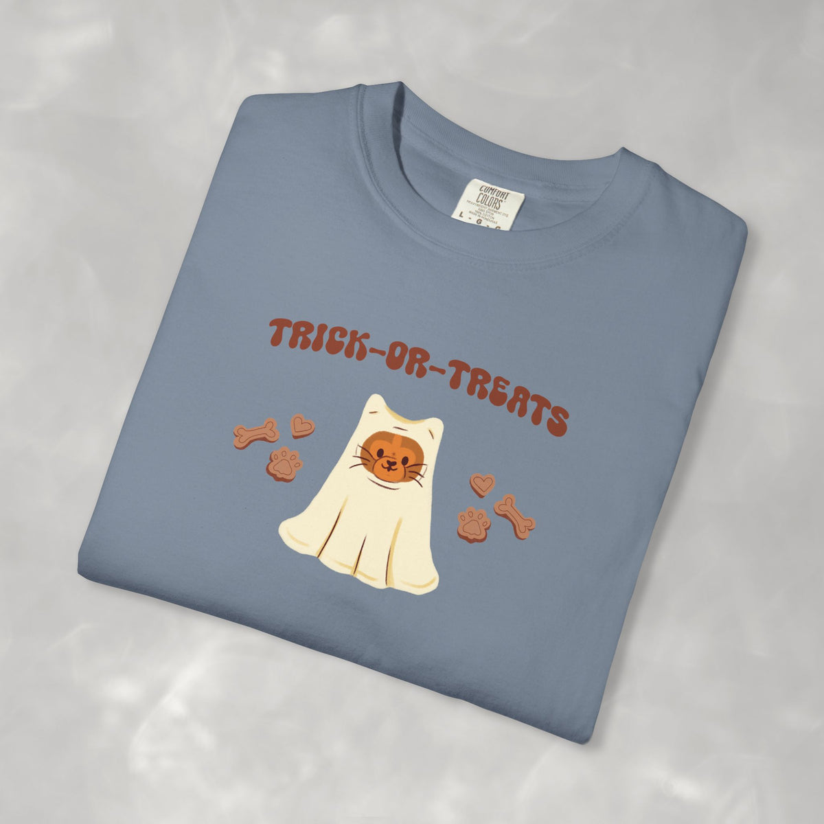 Trick-or-Treats Cute Funny Halloween Cat Lover Comfort Colors Garment-Dyed T-shirt