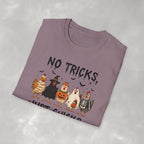 No Tricks Just Chicks, Funny Halloween Chickens in Costumes, Gildan Unisex Softstyle T-Shirt