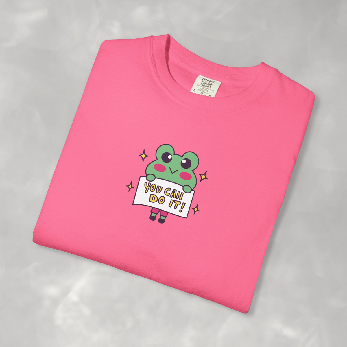 You Can Do It, Cute Motivational Frog Unisex Comfort Colors Tee for OT, PT, Speech Therapist