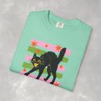 Spooky, Cute Black Cat, Halloween Comfort Colors Tee Unisex