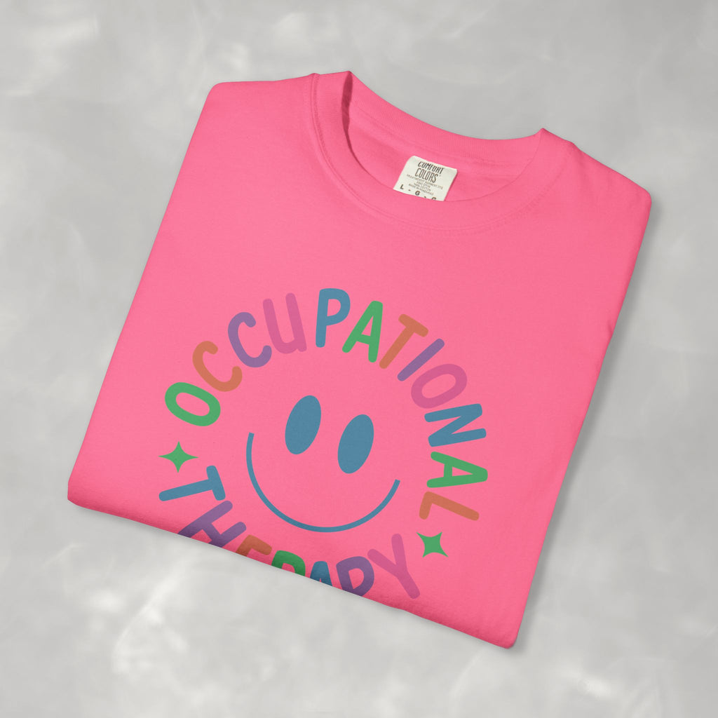 Occupational Therapy, Cute Playful Smile, OT, COTA Comfort Colors Tee