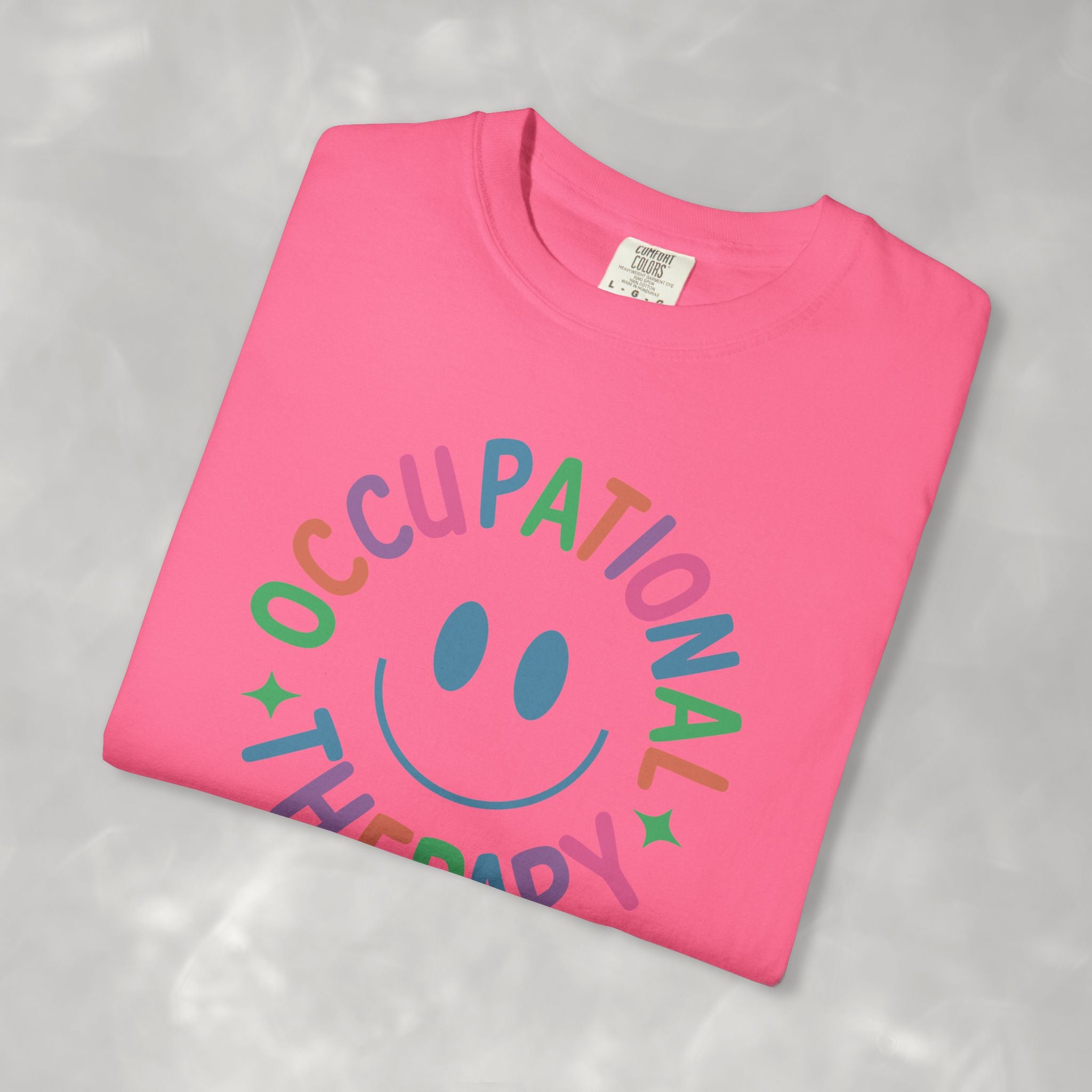 Occupational Therapy, Cute Playful Smile, OT, COTA Comfort Colors Tee