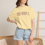 Boho Cute Thankful Comfort Colors Garment-Dyed T-shirt for Thanksgiving