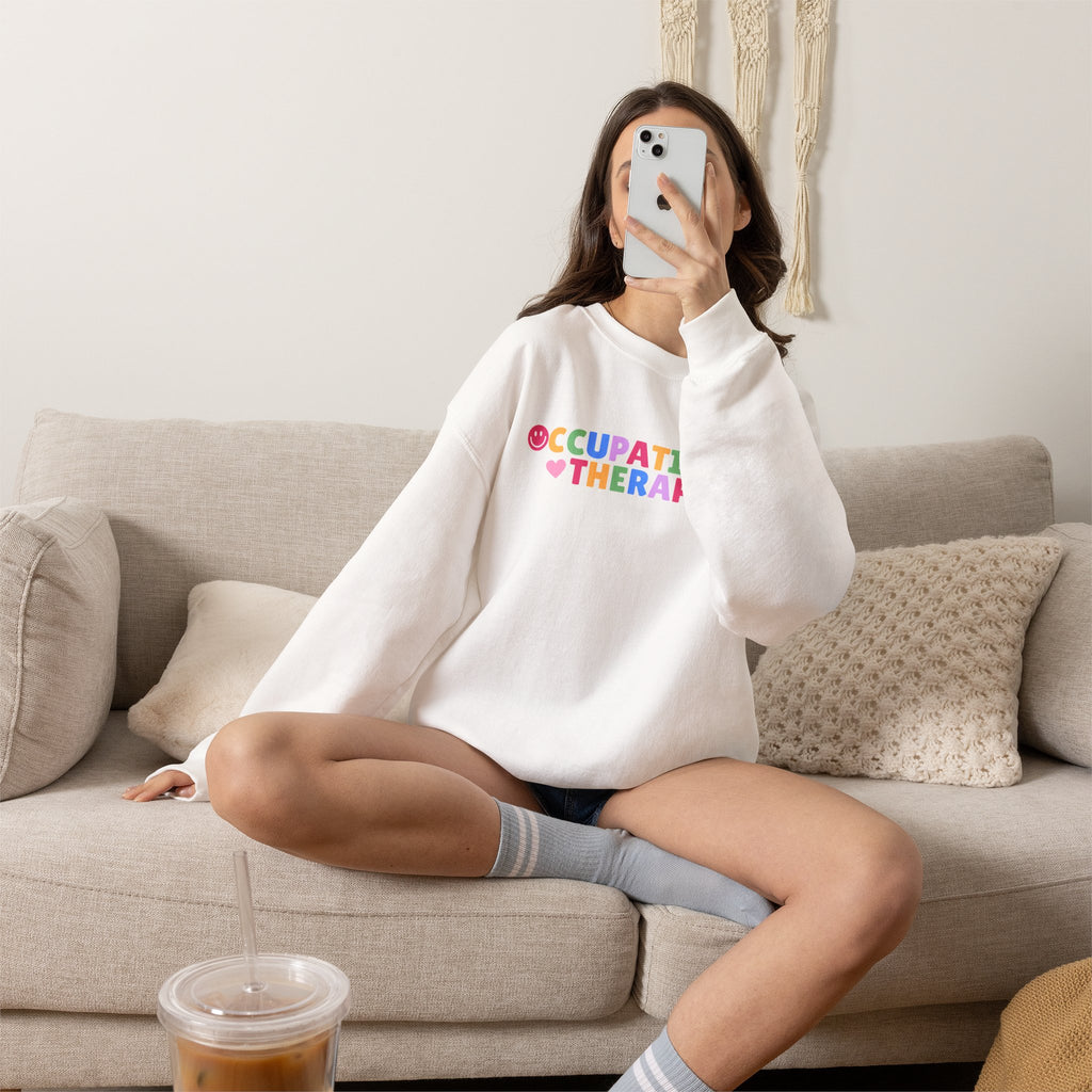 Occupational Therapy, Cute Pediatric OT Gildan Unisex Heavy Blend™ Crewneck Sweatshirt for OT, OTR, OTA, COTA
