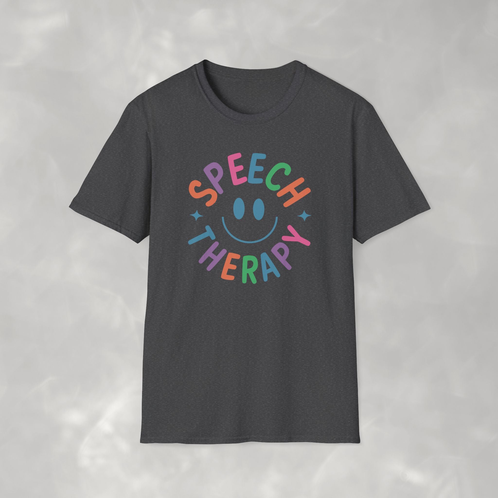 Speech Therapy, Cute Playful Smile, SLP, SLPA Gildan Unisex Softstyle T-Shirt