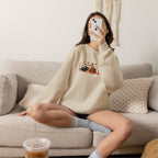 Cute Black Cats Playing in Autumn Leaves, Gildan Unisex Heavy Blend™ Crewneck Sweatshirt