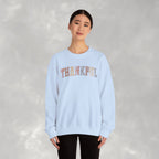 Thankful Cute Boho Trendy Gildan Unisex Heavy Blend™ Crewneck Sweatshirt for Autumn, Fall, Thanksgiving