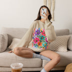Boho Floral Striped Gildan Unisex Heavy Blend™ Crewneck Sweatshirt