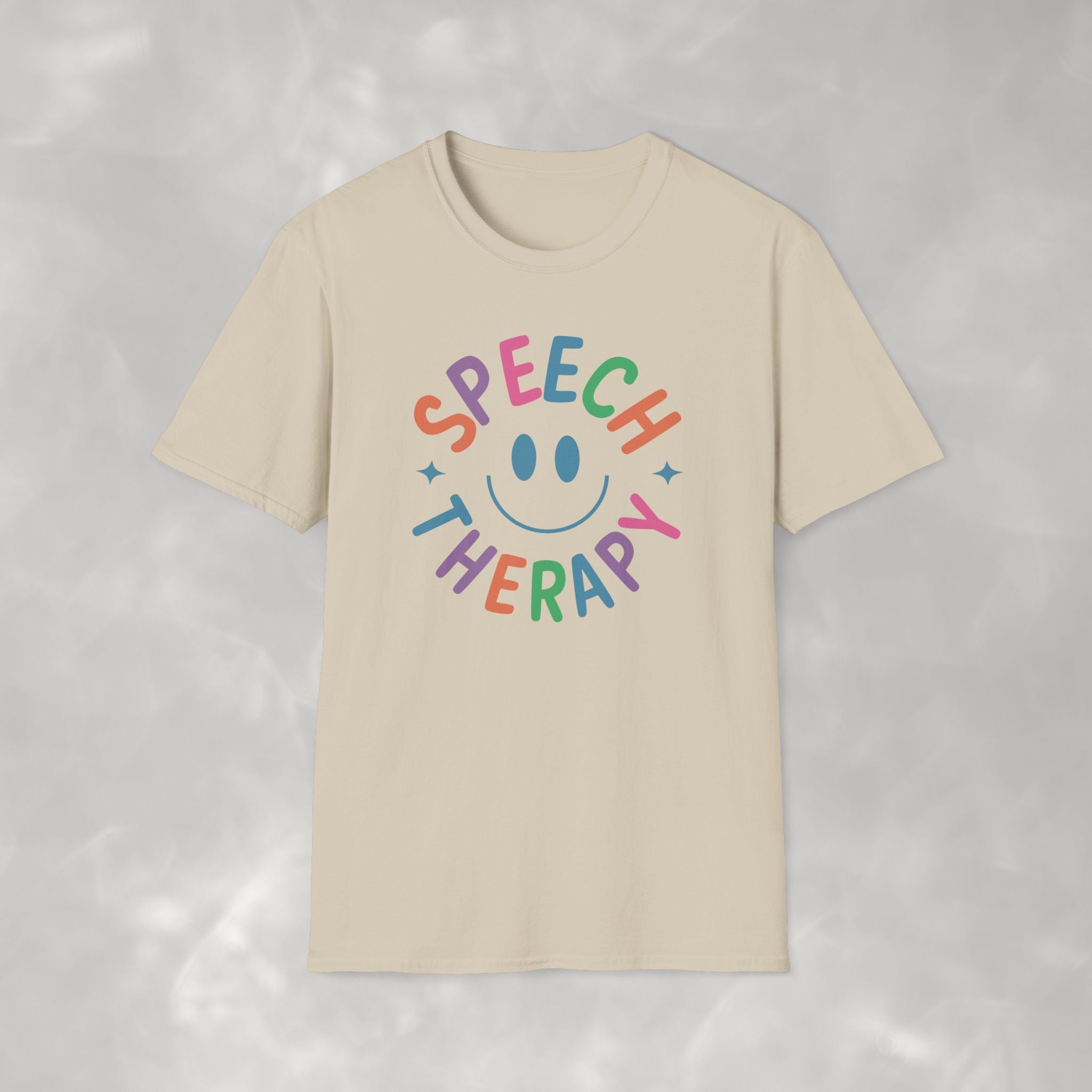 Speech Therapy, Cute Playful Smile, SLP, SLPA Gildan Unisex Softstyle T-Shirt