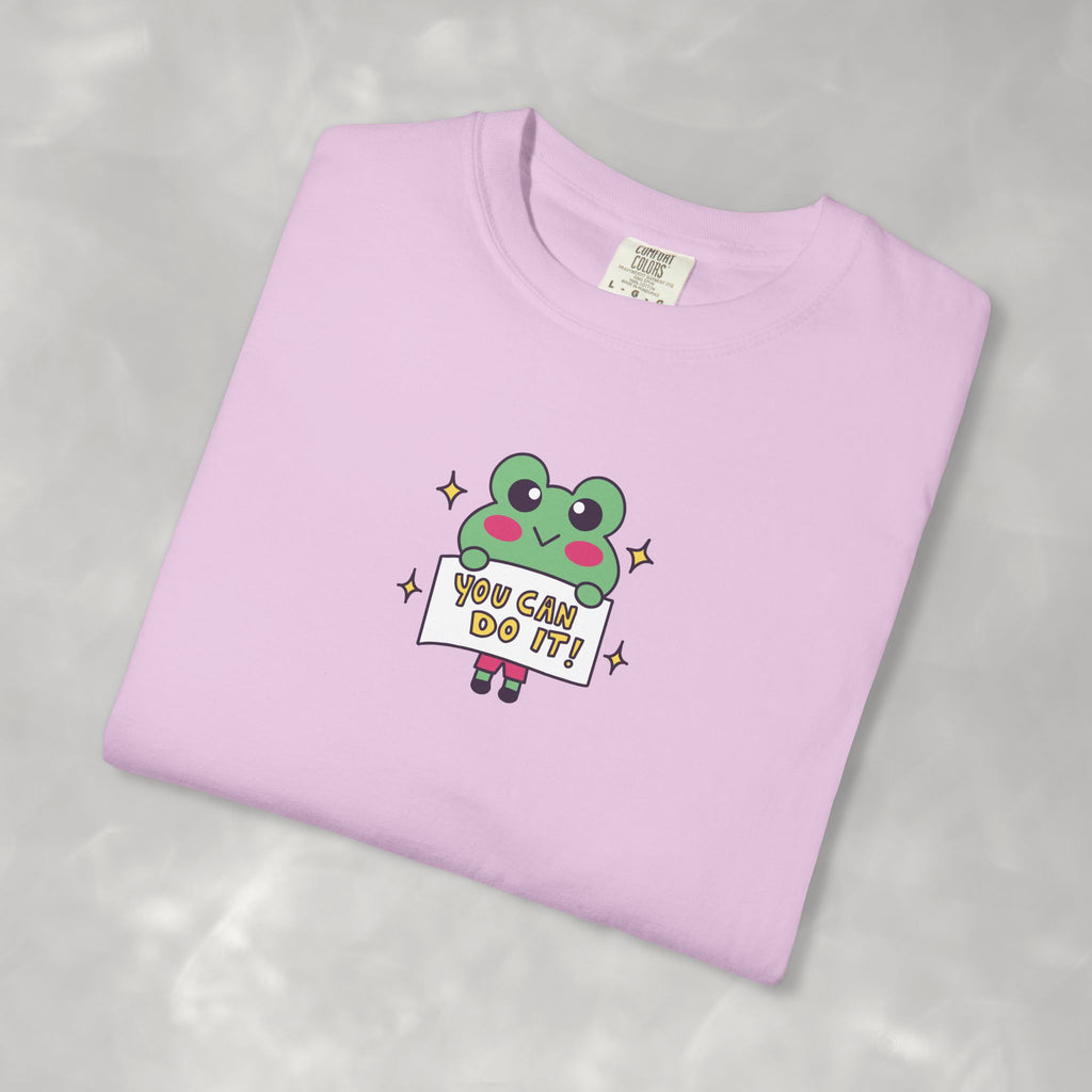 You Can Do It, Cute Motivational Frog Unisex Comfort Colors Tee for OT, PT, Speech Therapist