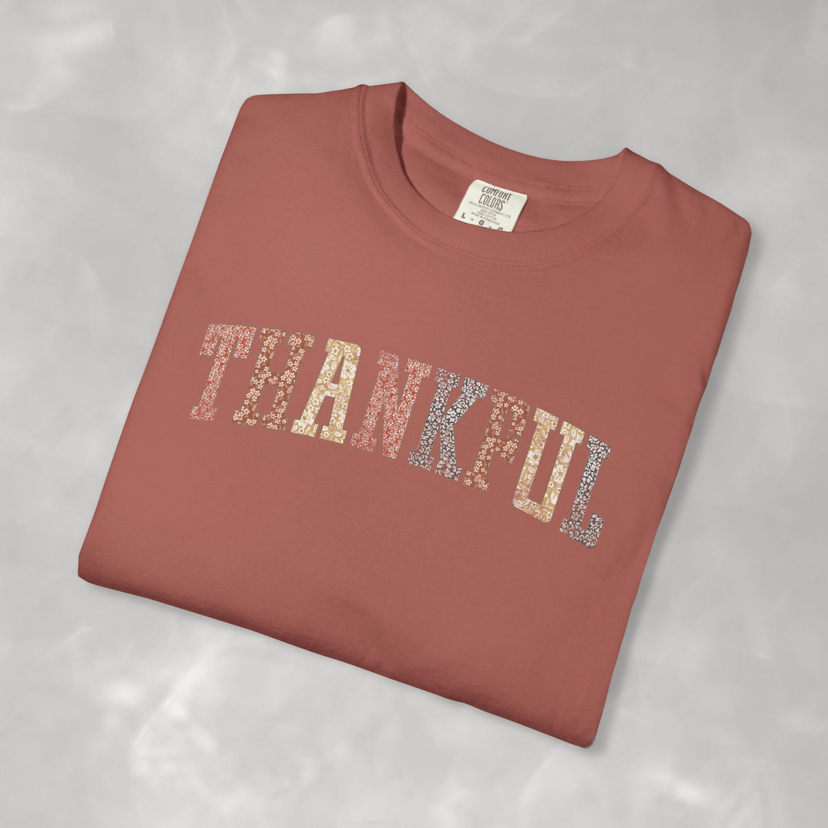 Boho Cute Thankful Comfort Colors Garment-Dyed T-shirt for Thanksgiving
