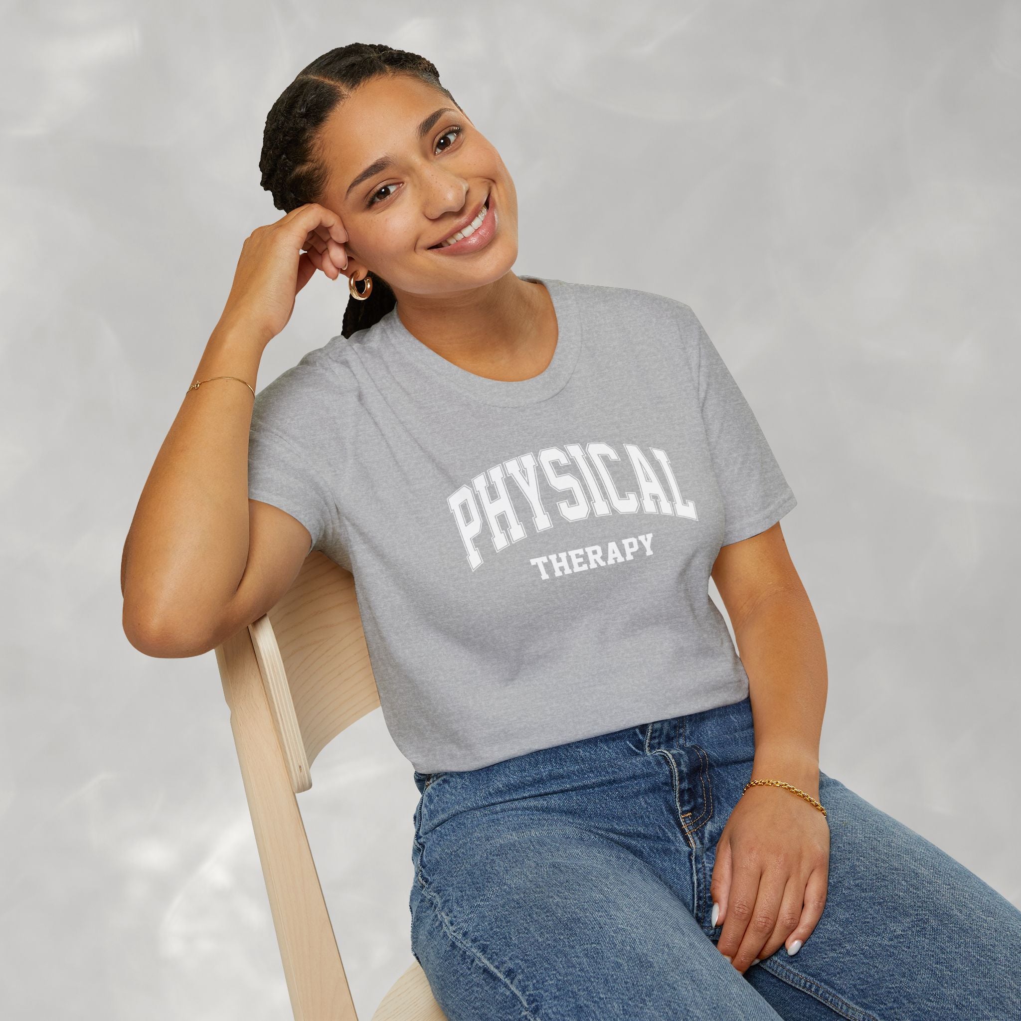 Physical Therapy, Therapist Varsity Style Gildan Unisex Softstyle T-Shirt