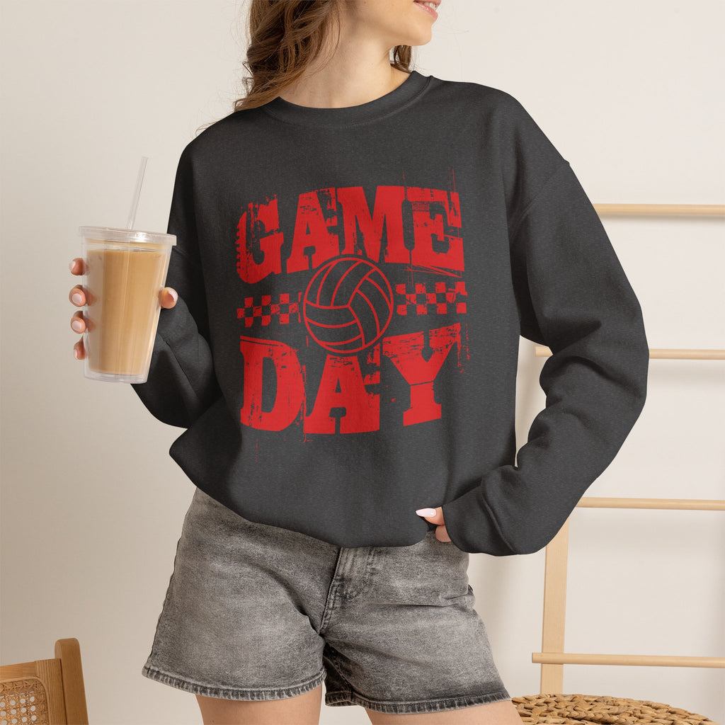 Retro Vintage Volleyball Game Day Gildan Unisex Heavy Blend™ Crewneck Sweatshirt