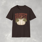Autumn Harvest, White Pumpkin Retro Gildan Unisex Softstyle T-Shirt