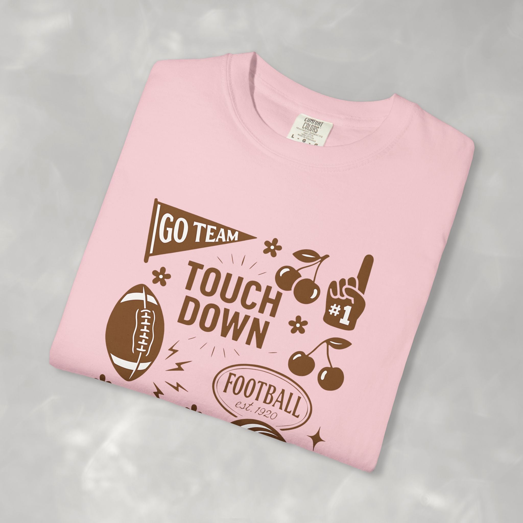 Football Preppy Game Day Comfort Colors Tee for Women