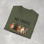 No Tricks Just Chicks, Funny Halloween Chickens in Costumes, Gildan Unisex Softstyle T-Shirt