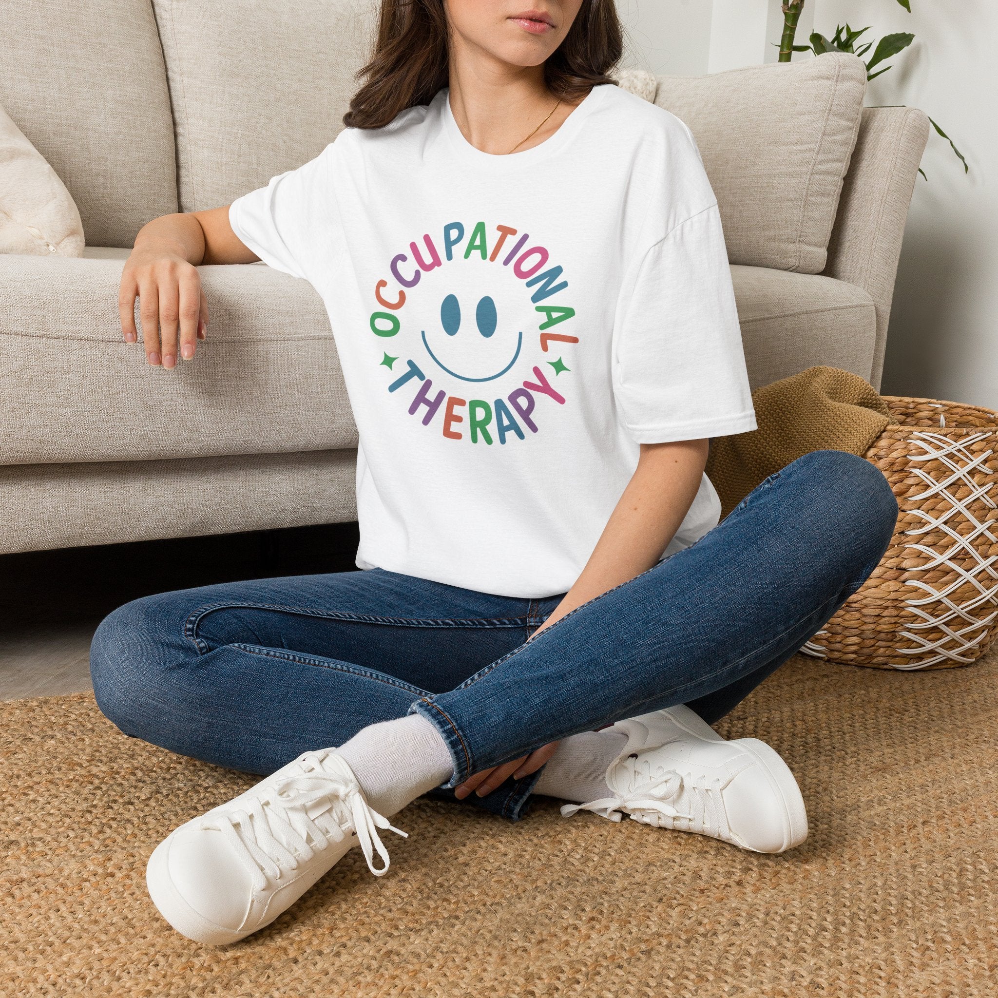 Occupational Therapy, Cute Playful Smile, OT, COTA Unisex Softstyle T-Shirt